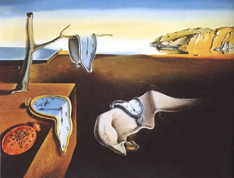 La persistance de la mémoire - Célèbre peinture surréaliste de Salvador Dali